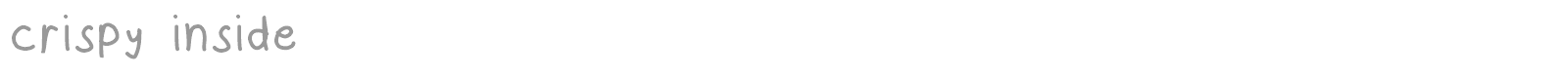 Crispy Inside font preview
